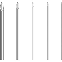 Beauty7 Piercing-Nadeln – 5 Stück, Steril, 16G (1,2 Mm), Aus Medizinischem Edelstahl 316L