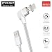 Produktbild Moxie Magnetkabel USB Type-C [Magnet Force 4] unterstützt schnelle Ladung in 2,4 A, Länge 1 m, Aufladen und Synchronisieren von Geräten Typ C - silberfarben