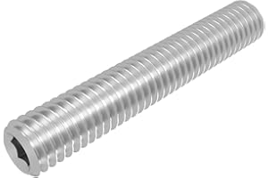 SECCARO Perni filettati con taglio ad anello, M5 x 30 mm, in acciaio inox V2A VA A2, DIN 916/ISO 4029, esagonali, 20 pezzi