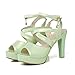 Produktbild Strappy Gladiator Sandals Women Thin High Heels Rome Sandals Lady Shoes Peep Toe Platform Dress Party Office Shoes 34-43 Light Green 9.5