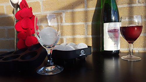 Eiskugelform Ice Ball Mould Sphere Silikon Ice runden Maker 6 x 4,5 cm, perfekt für japanischen Whiskey, Cocktail und jedes Getränk schwarz - 7