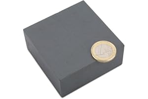 DUUOUS Quadermagnet 70,0 x 70,0 x 30,0 mm Y35 Ferrit - hält 14 kg,Blockmagnet, Magnetblock, Bastelmagnet