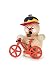Produktbild DREGENO Miniatur-Räuchermann Schneemann als Mountainbiker, rot von DREGENO SEIFFEN 7 cm – Original erzgebirgische Handarbeit, stimmungsvolle Weihnachts-Dekoration