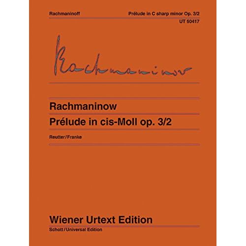 Prélude cis-Moll: Nach den Quellen hrsg. von Nils Franke und Jochen Reutter. Fingersätze und Hinweise zur Interpretation von Nils Franke. op. 3/2. Klavier. (Wiener Urtext Edition)