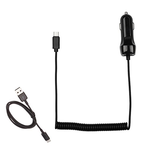 Preisvergleich Produktbild KFZ-Auto Ladegerät für Nintendo Switch, 2 Port USB Car Adapter Autoladegerät 3.0 USB Type C + zusätzlich 1m Type C 3.0 USB Kabel geeignet für Nintendo Switch (Schwarz)