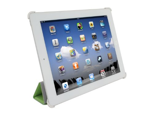 Eloja Premium Kunstleder iPad 4 / iPad 3 / iPad 2 Tasche Hülle Case, Grün, mit Smart Cover Funktion und Display Schutzfolie - 3