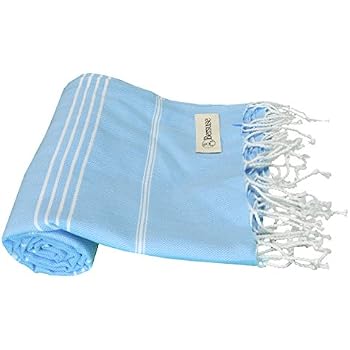 Serviette Turque En Coton 100% - 95x175 Cm, Léger, Absorbant - Pour Plage, Bain, Spa, Voyage - Couleur Noir Gris - 10