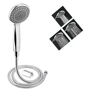 Venus ABS, 3-Function Hand Shower With 1.5 Meter Hose Pipe And Wall Hook, Chrome Finish