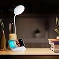 Gesto LED Study Lamp Rechargeable with Mobile Stand – Touch Control Table Lamp for Students with Flexible Neck | 3 Level Brightness USB Desk Light for Study Table,Reading,Home Office, Work for Home