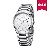 Curren Herren Analog Quartz Uhr Business mit Wasserdichtes Metallband 8106
