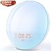 Price comparison product image Alarm Clock Wake Up Light - Light Alarm Clock with Sunrise/Sunset Simulation Dual Alarms and Snooze Function, 7 Colour Atmosphere Lamp, 7 Natural Sounds and FM Radio, Built-in Phone Charging Port