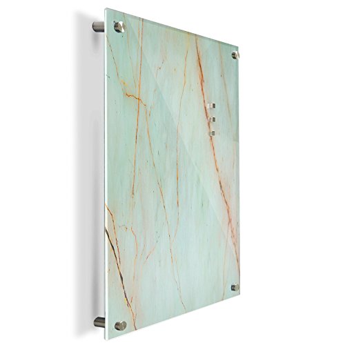 Design Magnettafel | Glas Memoboard mit Marmor Motiv | Sicherheitsglas | beschreibbar | inklusive 3 Magnete | verschiedene Größen (40×60 cm) - 3