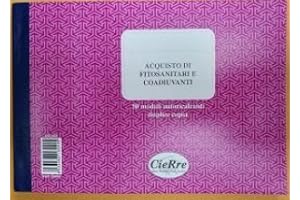 CIERRE Fitosanitari - Blocco acquisto prodotti fitosanitari e coadiuvanti - Scheda - 50 fogli