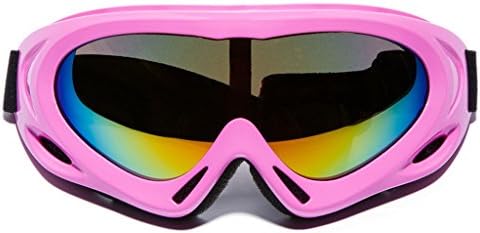 OYMI New Style Professional Ski Goggles UV400 Protection Windproof Dustproof Snow Goggles Motorcycle Bicycle Goggles Airsoft Goggles Outdoor Sports Protective Goggles Safety Glasses (Pink)