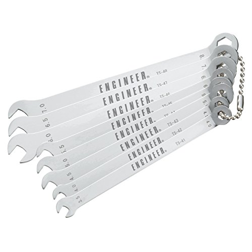 superschlank 8-in-1 Edelstahl Schlüsselsatz (Japanisch), nur 1,5 mm dick engineer ts-04 Engineer ts-04, super slim mini spanner set (metric)