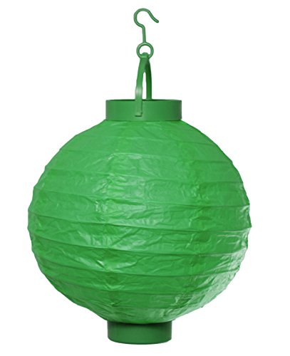 10er Set LED Papierlaterne Papier Lampion Lampions Laterne Batterie Garten Papierlampion – Kabellos – Batteriebetrieben / Rosa – Blau – Rot – Grün – Weiß - 4