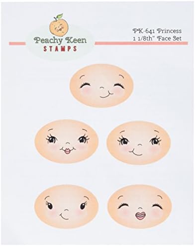 Peachy Keen Stamps Clear Face Assortment Princess, Acrylic, Multicoloured