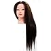 Neverland Beauty 26" 30% Real Hair Hairdressing Training Mannequin Hairdresser Training Heads With Free Clamp For College and Professional Use Dark Brown