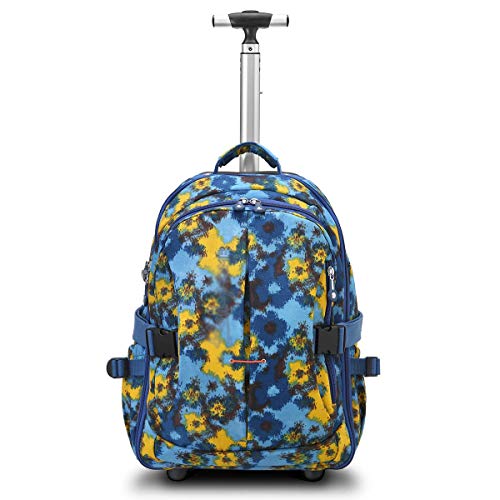 Preisvergleich Produktbild XHHWZB Kinder Rolling School Rucksack Trolley weitermachen Gepäck mit Abnehmbaren Zugstange