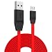 Tukzer XL 6.6 Feet Premium Tangle Free Micro-USB to USB Cable Fast Charging up to 2.4 Amp & Sync Data Cable (Red) RS.329.00