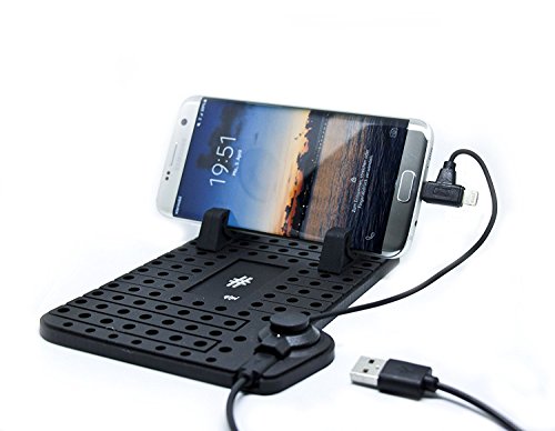 qtpi KFZ Halterung für Smartphone Rutschfest ohne kleben inklusive Ladestation (USB) - 5