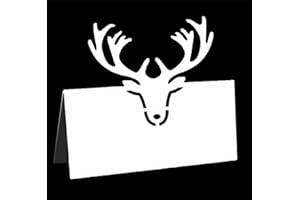 GIVBRO Table Cards Name Place Cards Christmas Deer-Shaped Seating Place Cards for Wedding Banquets Parties Decoration 50 Pcs