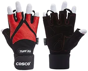 Cosco Tuff Fit Leather Gym Glove, Extra Large (Color May Vary)