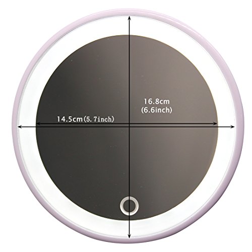 TFCFL 7X Vergrößerungsglas beleuchtet Make-up-Spiegel 360 ° drehbare LED Kosmetik Vanity Spiegel mit Leuchten für Tisch, Bad, Schlafzimmer, Reise, Rasieren, Dressing - 4