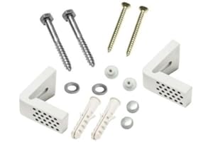 Taps2Traps® Angled Floor WC Toilet Pan/Bidet Side Fixing Bathroom Fitting Kit Inc Brackets