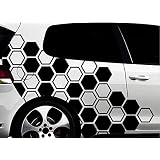 Hexagon Pixel Cyber XXL Set Auto Aufkleber Sticker Tuning Wabenmuster