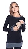 Mija - Moderne 2in1 Stillshirt & Umstandsshirt / Stilltop & Umstandstop 9048