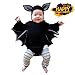 Produktbild Saihui Halloweenkostüm,Niedlich Fledermaus Kostüm für Baby Halloween Karneval Party Kleid (Schwarz, 0~6 Monat)