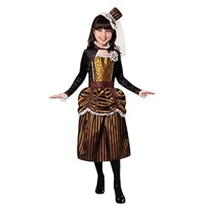Bristol Novelty CF035 Traje de Niña Steampunk,Mediano, 122-134 cm, Edad aprox 5-7 años