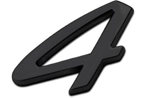 SHSBSCAR 4-Letter Rear Emblem Badge Compatible with Porsche 911 4S, Cayenne, Carrera 991, Panamera, Boxster, Turbo (2011-2018) - Black