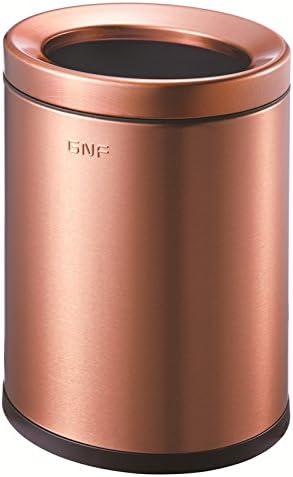 Hamhui Garbage Bucket Household Stainless Steel Bedroom Living Room Kitchen,6L Rose Gold