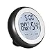 Produktbild KKmoon Digitaler Thermo-Hygrometer mit 3 Sensortasten Thermometer Hygrometer Temperatur Feuchtigkeitsmesser Wecker mit Lcd Hintergrundbeleuchtung, Kann Celsius(°C) oder Fahrenheit(°F) Angezeigen