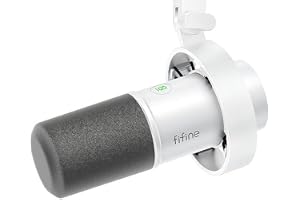 FIFINE USB/XLR Studio Micro Dynamic för PC, RGB kardioid mikrofon för spel, podcasting, streaming, sändning, röstinspelning, för PS4/5 Mac PC Mixer ljudkort