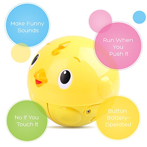 Peradix Stehauffigur Stehaufmännchen Frosch Küken Spielkugel mit Musik - 2