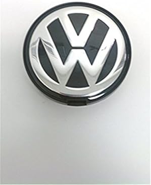 Original spare parts Volkswagen VW Hubcap cover Hub Aluminium Rims (Passat, Sharan, T4) (Silver Black) Nero d'argento