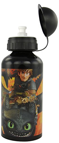 Dreamworks Dragons Trinkflasche / Wasserflasche Ohnezahn und Hicks Flammen Motiv - 2