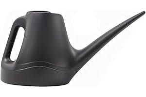 AXXTAN 1 Litre Watering Can for Indoor & Outdoor Plants - Small Water Can with Long Spout for Precise Watering, Ideal for Flowers, Houseplants, Gardening & Greenhouses (Grey)