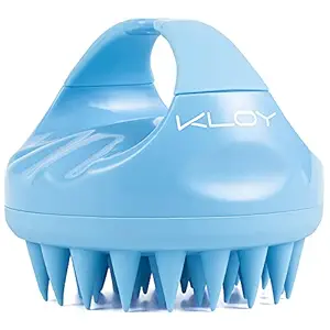 KLOY Massager for Hair Scalp Shampoo Brush with Soft Silicone Bristles, Manual Hair Massager, Blue