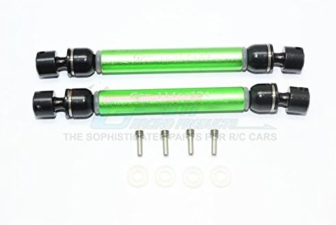 HPI Venture Toyota FJ Cruiser Aluminum + Steel Front / Rear CVD Main Shafts - 1Pr Set Green