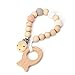 Produktbild HBSHE Baby Holz Schnuller Clip Anhänger Natur Holz Kinderkrankheiten Kautabak Infant Toy