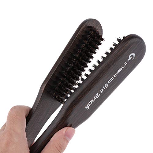 B Blesiya Soft Handle Hair Straightener Brush V Shape Hair Comb Folding Hair Straightening Hairbrush