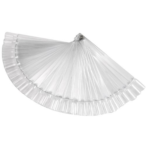 Accmart(TM) 50pcs False Nail Art Board Tips Stick Polish Foldable Fan Shape Display Practice Nail Tips Clear