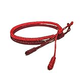 Hechas a mano Lekure Pulseras Tibetanas Budistas. Hechas a Mano, Ajustable. (Rojo-Granate)