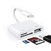 Price comparison product image Card Reader, 3 in 1 Lightning to USB SD/TF OTG Adapter Lightning to USB 2.0 Female SD Card Reader Smart Camera Viewer for iPhone & iPad