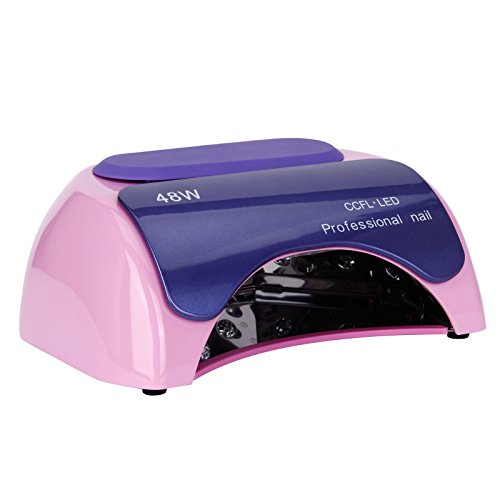 48 W lámpara sèche-ongles con LED y UV Profesional - Secador de Uñas para Shellac Gel y vernis lámpara UV barniz SEMI permanente con contador para manicura y pedicura Multi colores