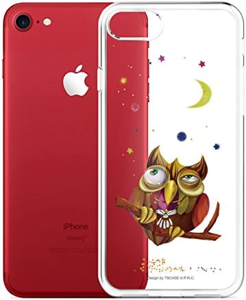 iPhone 7 Case,TSCASE [Cute Painting] Cover Soft TPU Slim Transparent Clear Case for iPhone 7 (4.7 Inch), Free Eagle